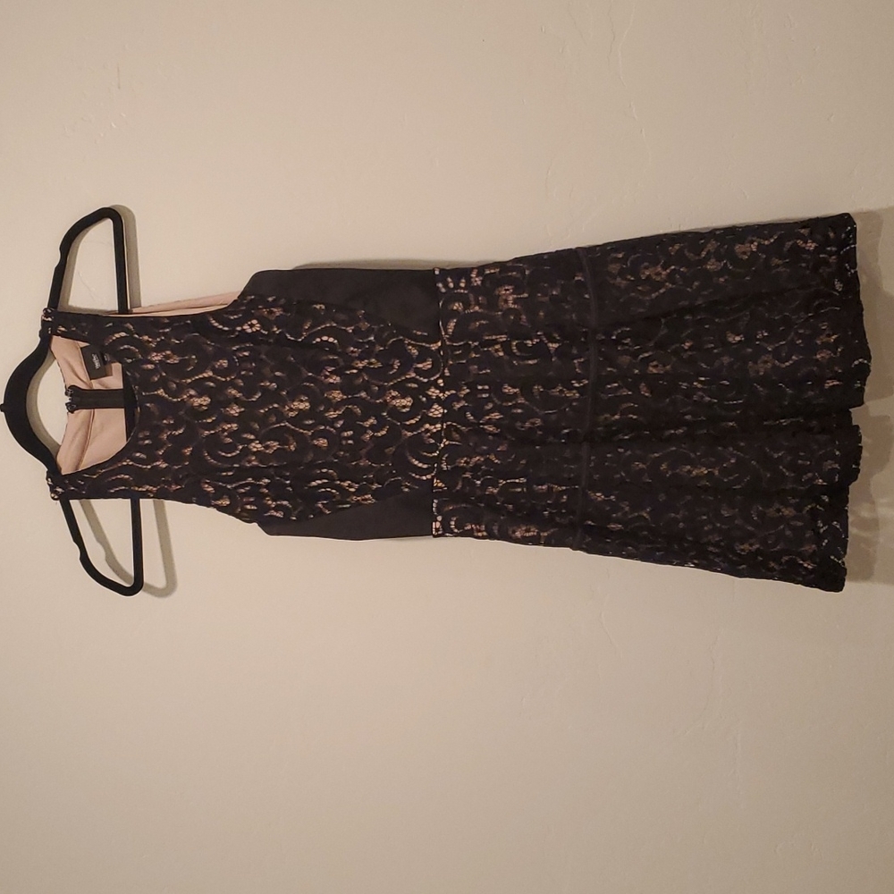 Black lace cocktail dress